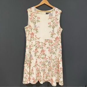 Karl Lagerfeld sleeveless cream floral dress Size 16